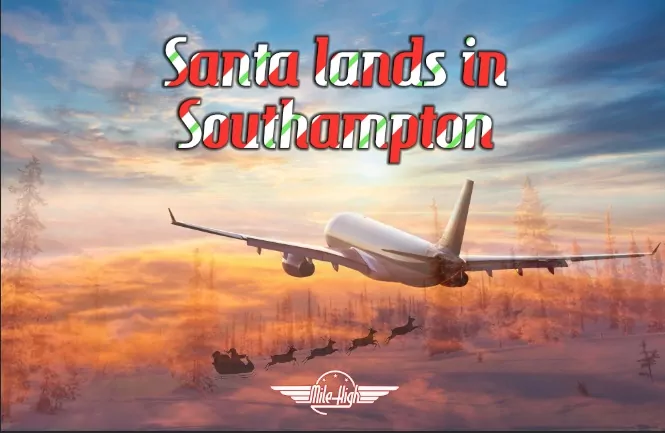Santa Lands in Southampton: Mile High