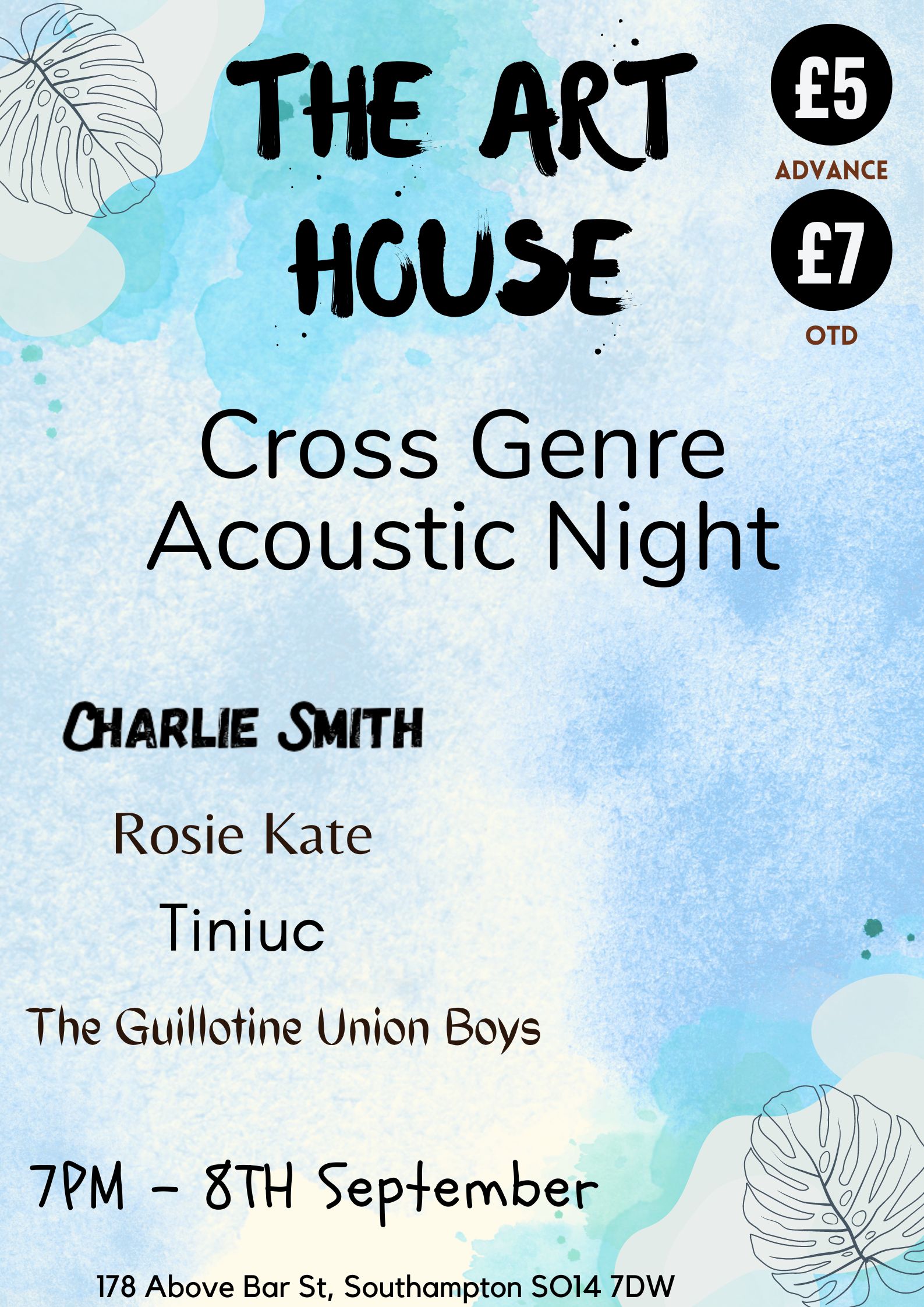 Cross Genre Acoustic Night @ The Art House